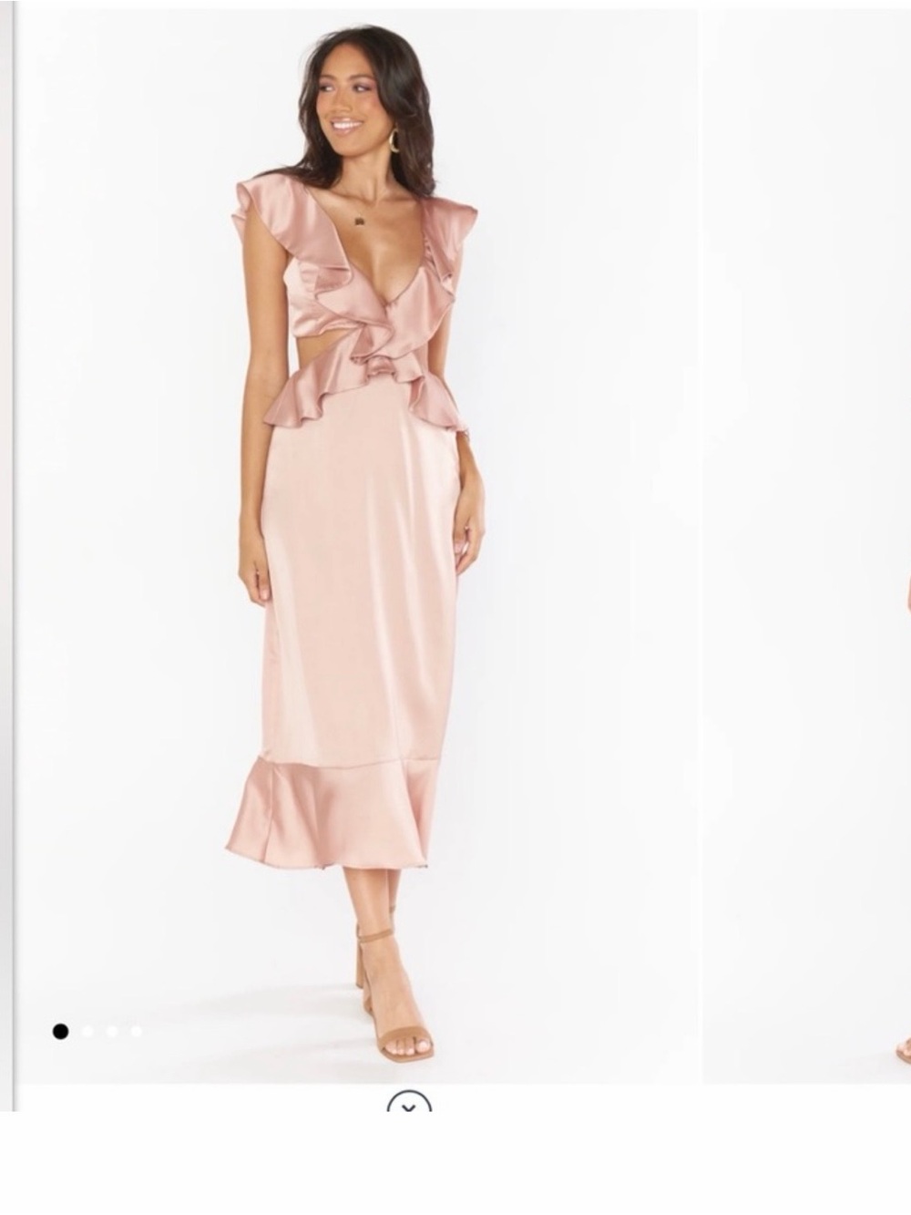 NWT Show Me Your Mumu Zoey Midi Dress | Blush Pink Satin | Size Medium